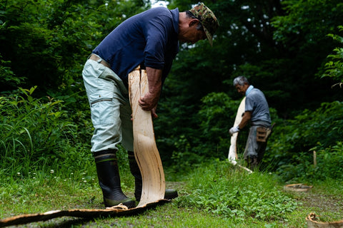 【縄文薫るファブリック】しな織のコースター
