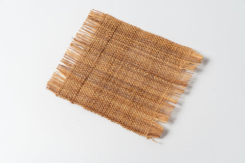 【縄文薫るファブリック】しな織のコースター